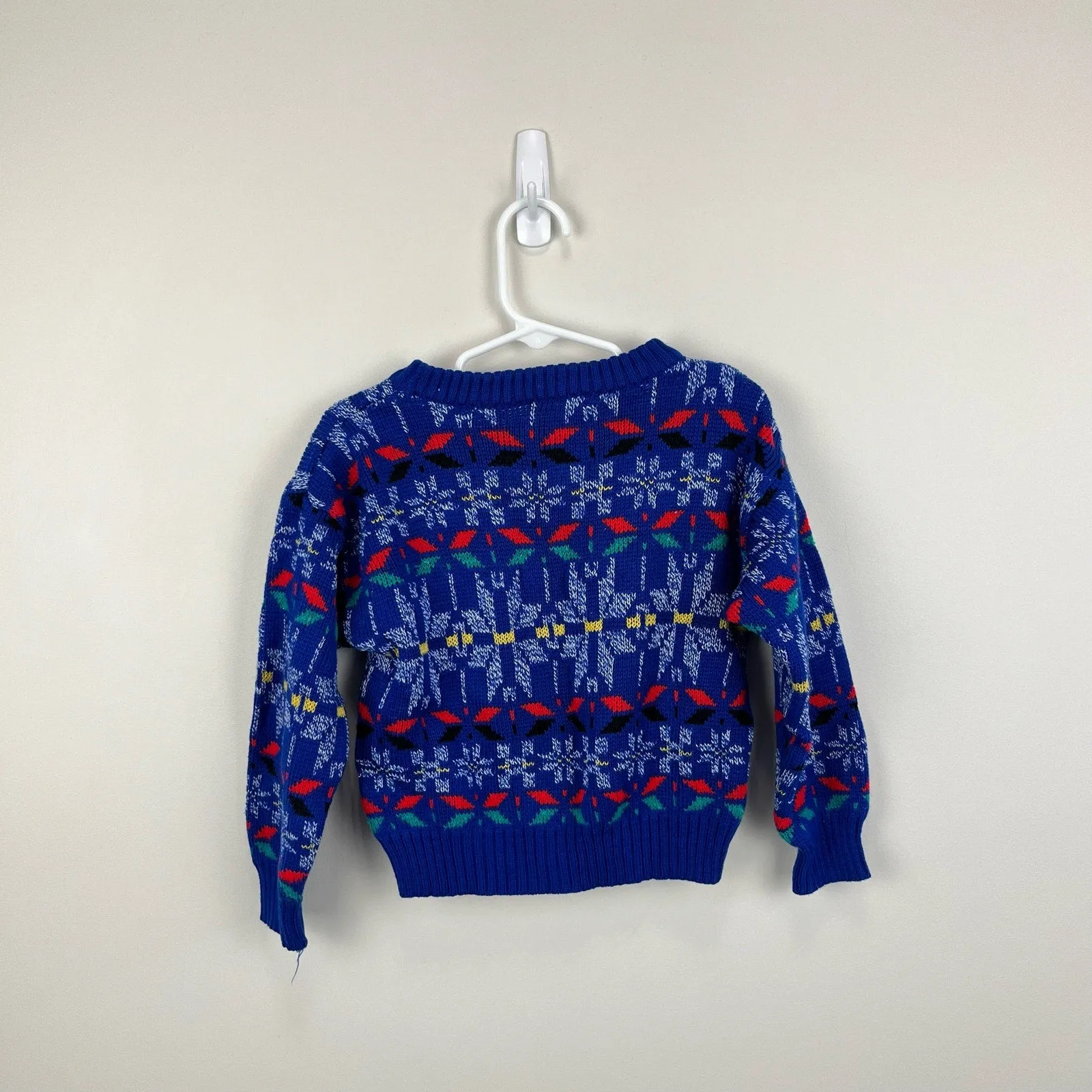 Clearance Price Vintage Cracked Ice Blue Ski Sweater 5T  Almost Gone!