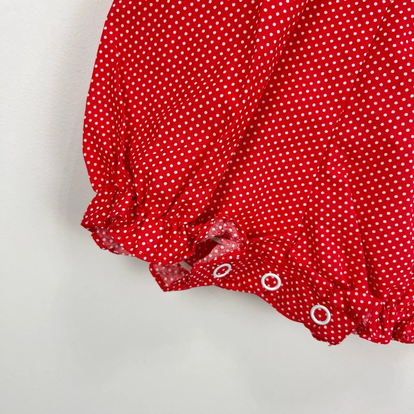 Clearance Price Vintage Red Polka Dot Ruffle Sun Suit Romper 3-6 Months NWT  Almost Gone!