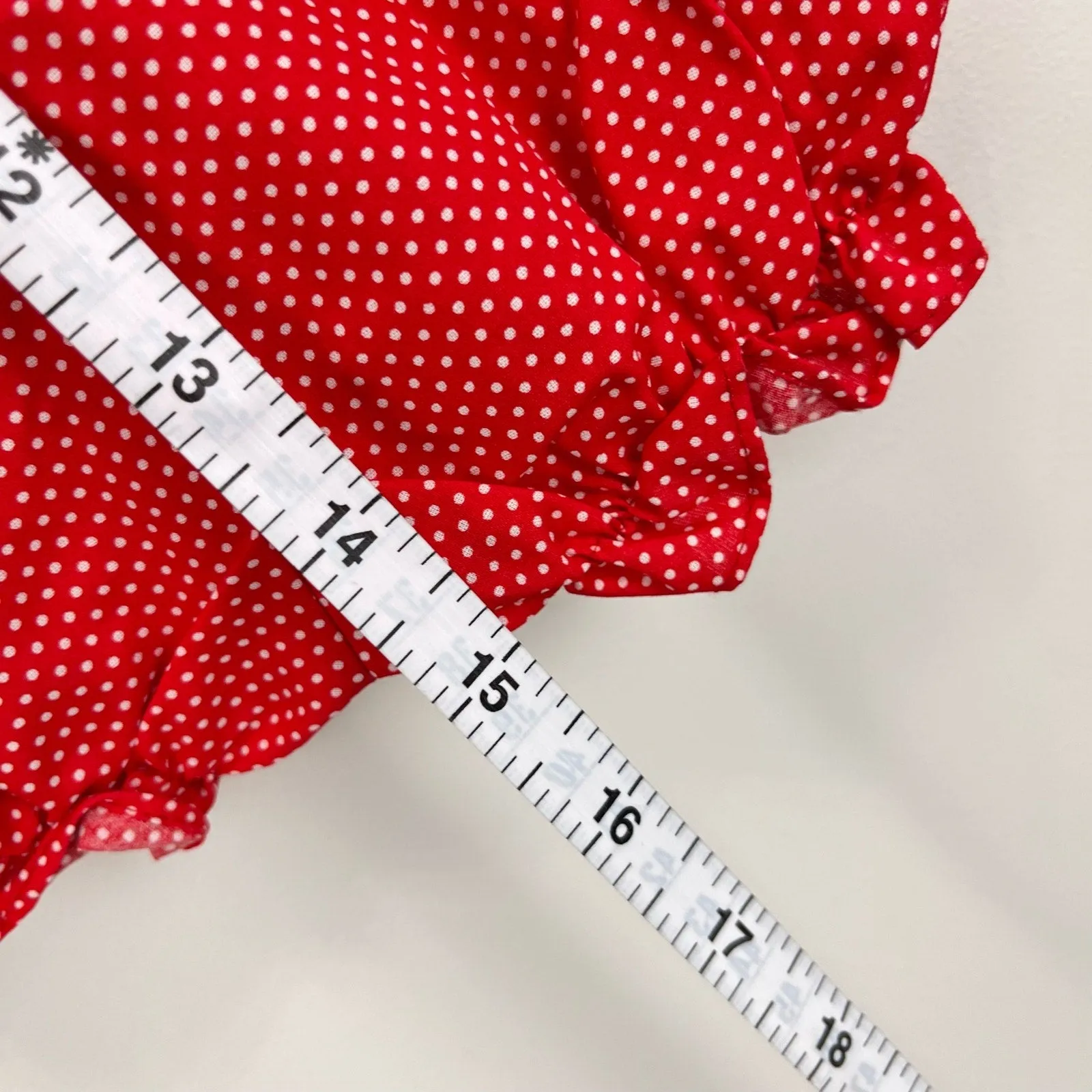 Clearance Price Vintage Red Polka Dot Ruffle Sun Suit Romper 3-6 Months NWT  Almost Gone!