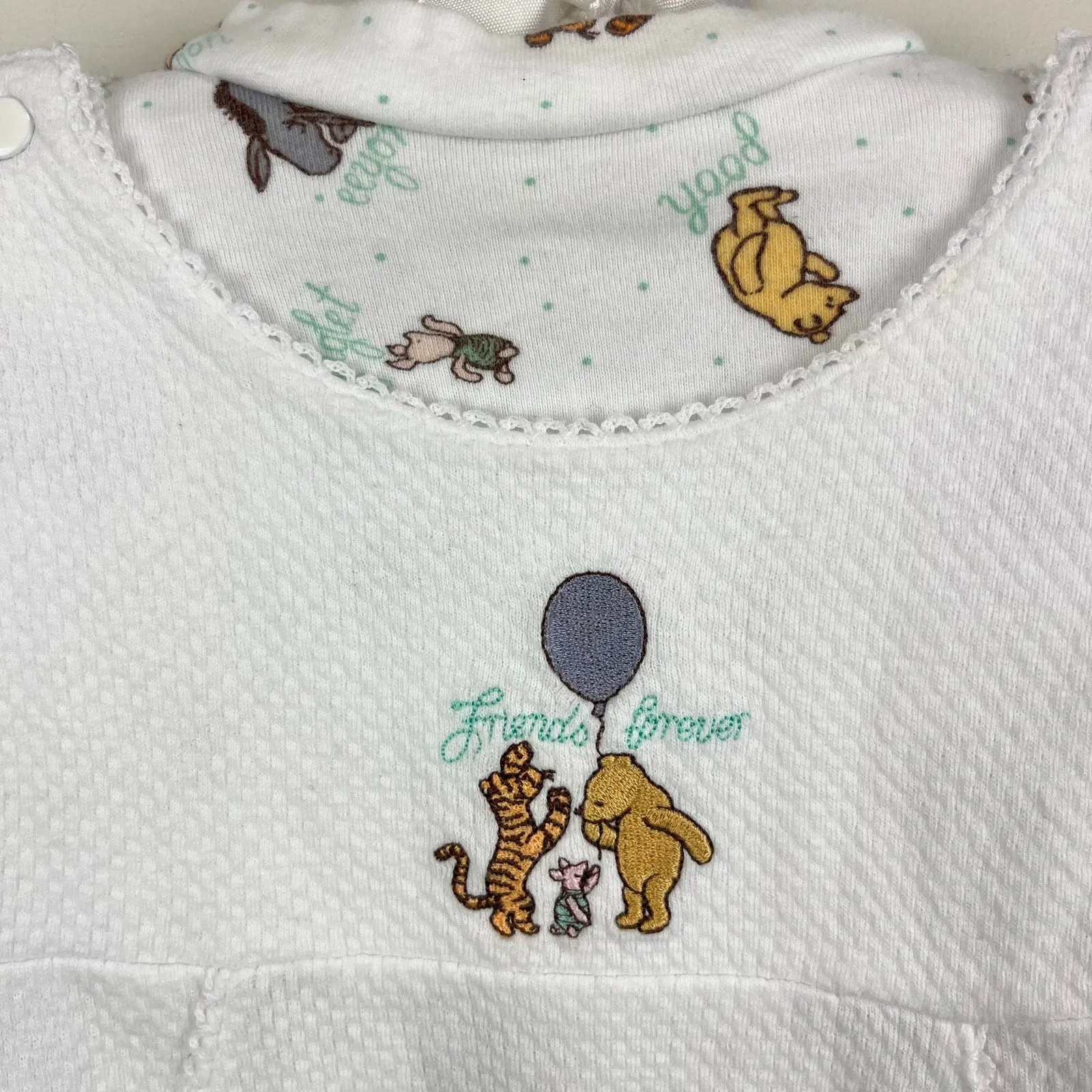 Clearance Price Vintage Walt Disney World Baby Winnie the Pooh Friends Forever Overalls Set 9 Months  Dont Miss Out!
