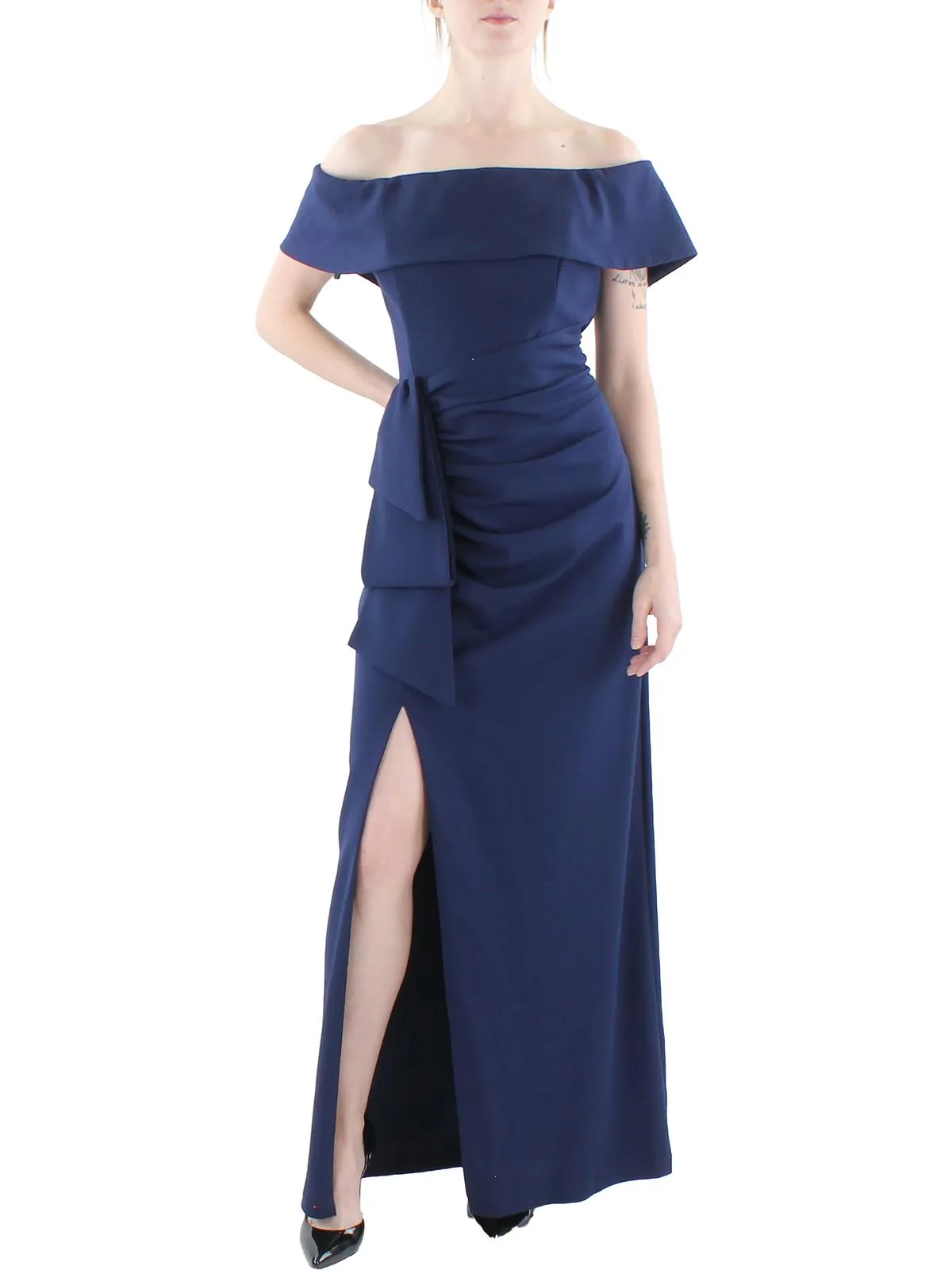 Clearance Price Womens Gathered Maxi Evening Dress  Last Chance!