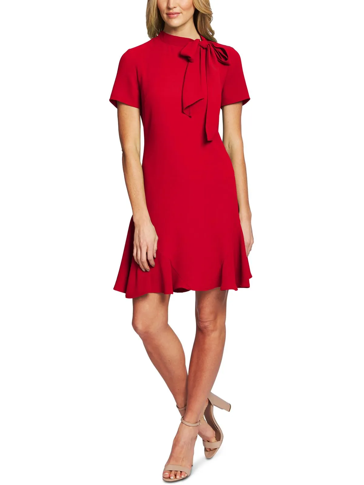 Clearance Price Womens Ruffled Bow Cocktail Dress  Limited Release!