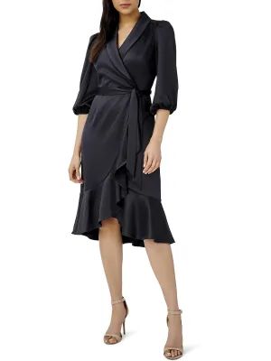 Clearance Price Womens Surplice Mid Calf Wrap Dress  Dont Miss Out!