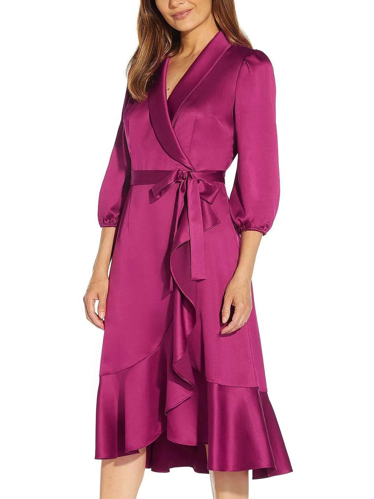 Clearance Price Womens Surplice Mid Calf Wrap Dress  Dont Miss Out!