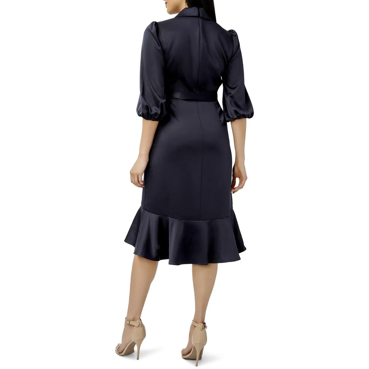 Clearance Price Womens Surplice Mid Calf Wrap Dress  Dont Miss Out!