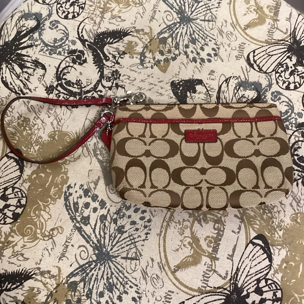 Coach Canvas Monogram Wristlet ACCESSORIES S