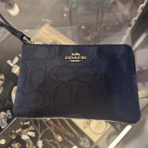 Coach Leather Logo Wristlet ACCESSORIES XS