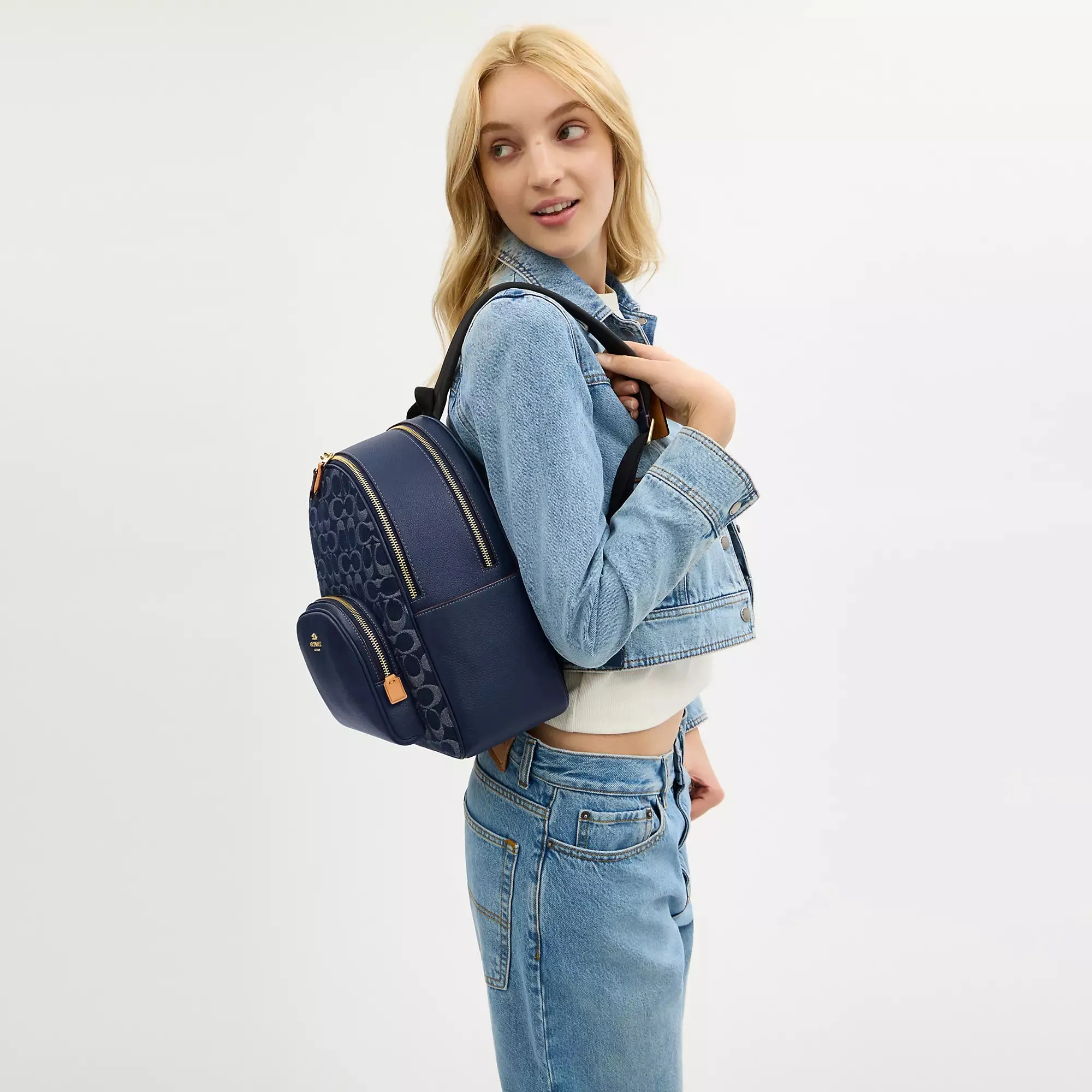 Coach Outlet Court Backpack In Signature Denim