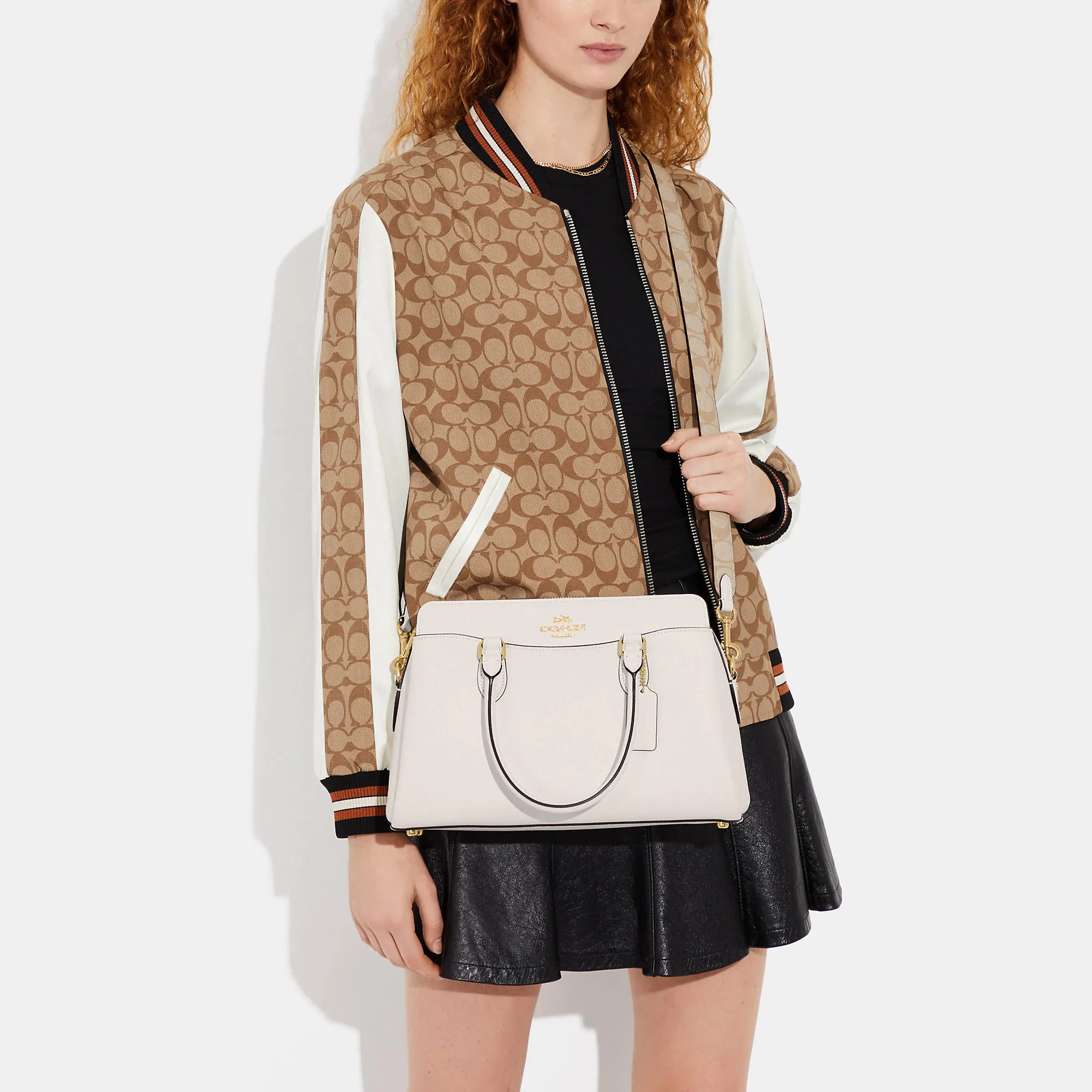 Coach Outlet Darcie Carryall With Signature Canvas Detail
