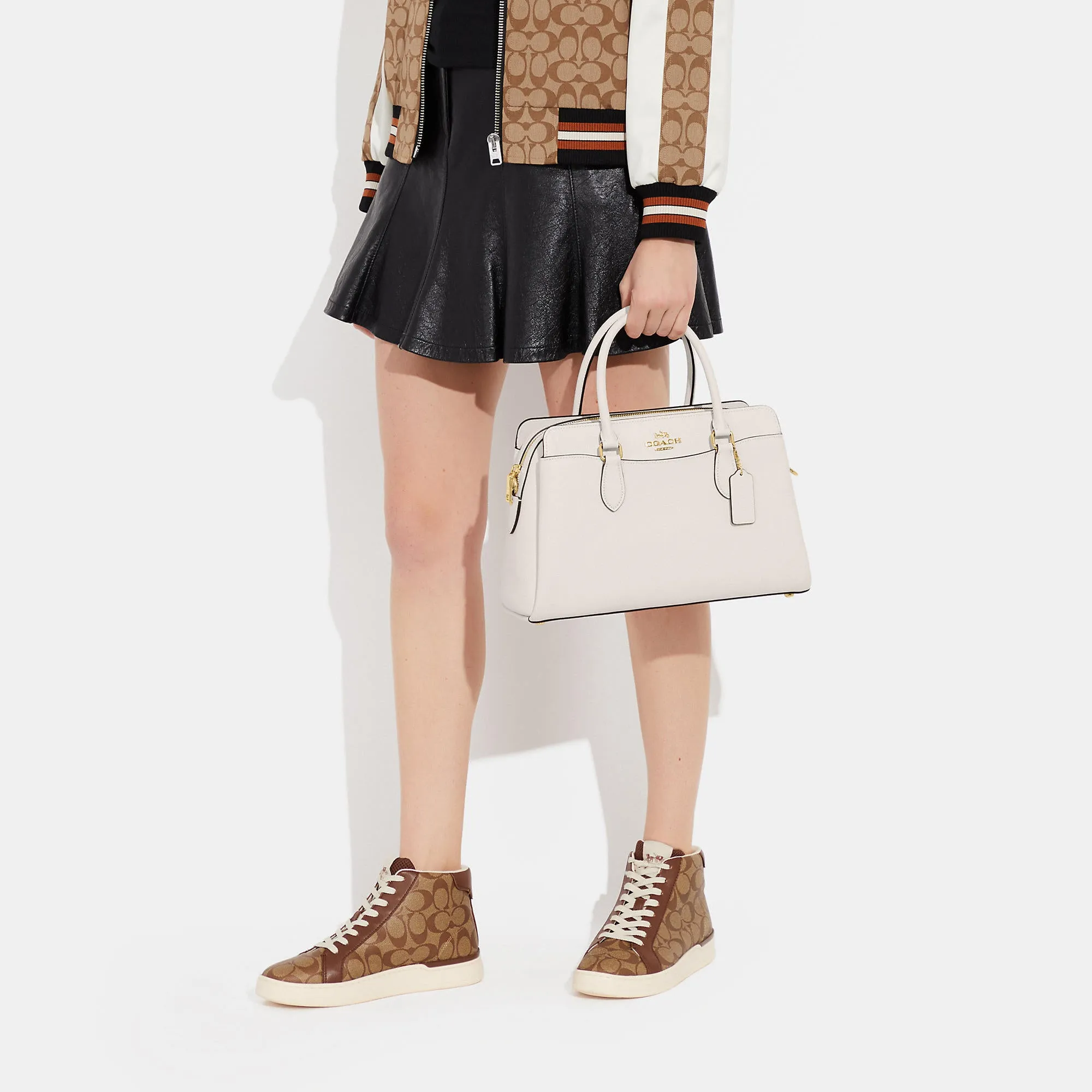 Coach Outlet Darcie Carryall With Signature Canvas Detail