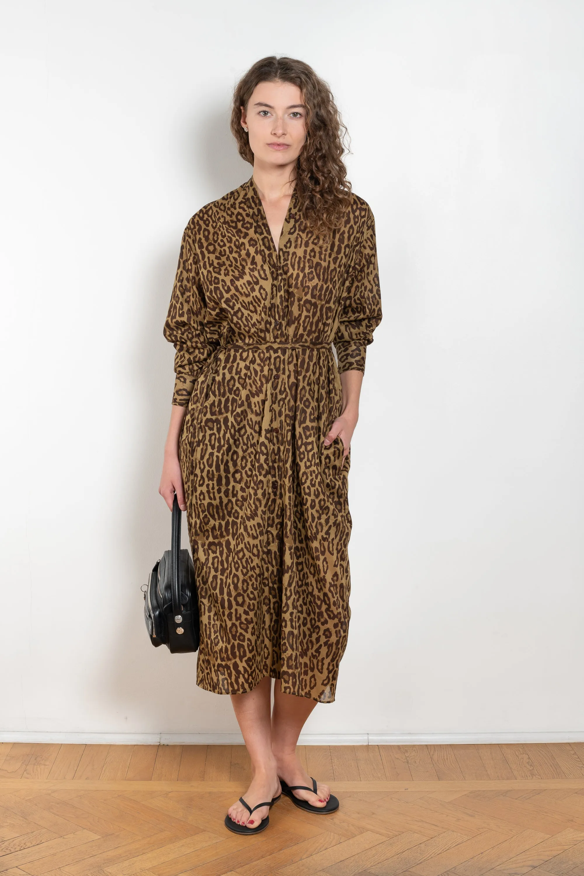 Collarless Shirtdress