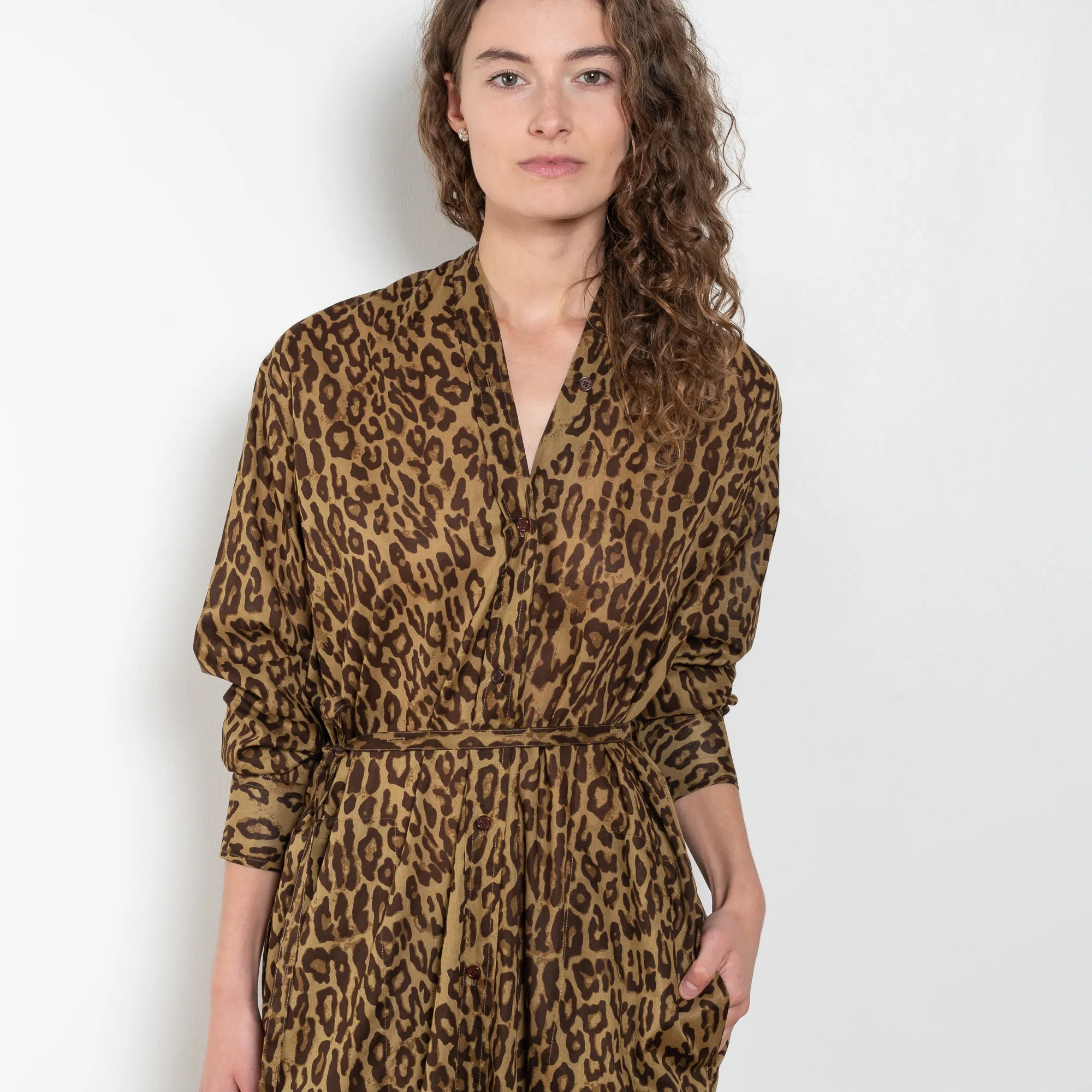 Collarless Shirtdress