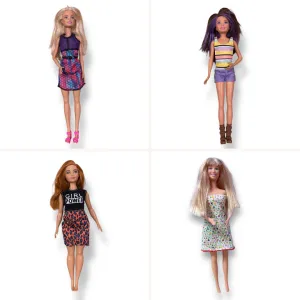 Collection of 4 Barbie Dolls with Doll Clothes and Shoes