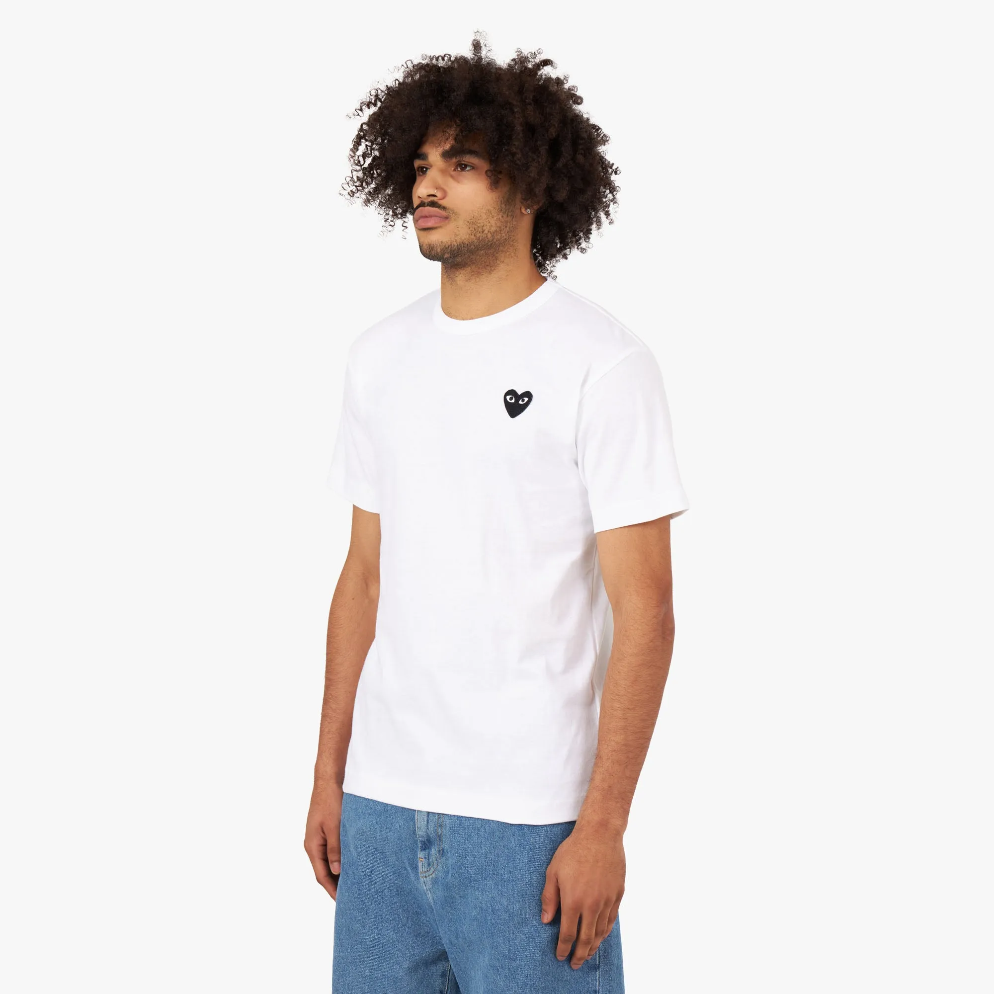 COMME des GARÇONS PLAY Black Heart T-shirt / White