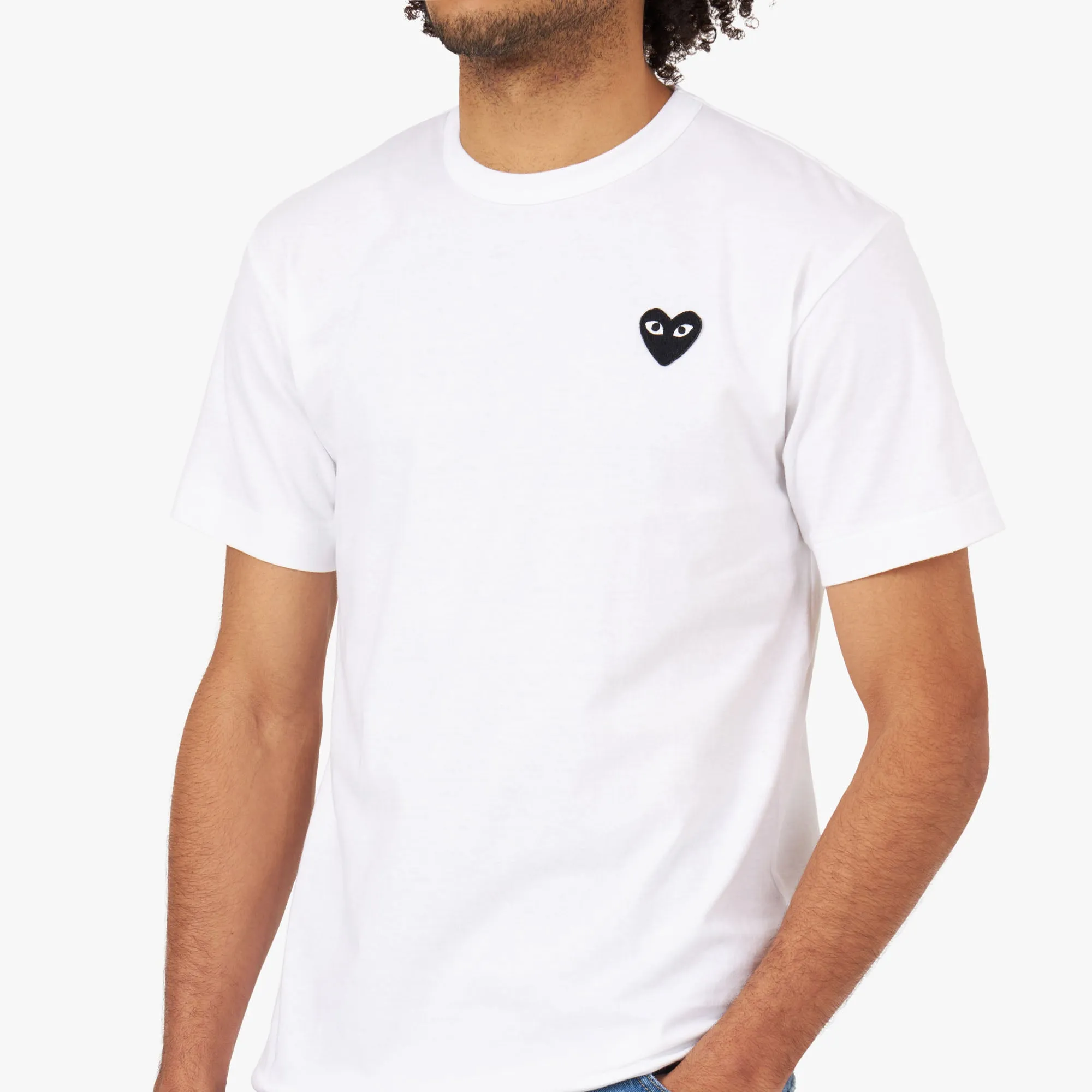 COMME des GARÇONS PLAY Black Heart T-shirt / White