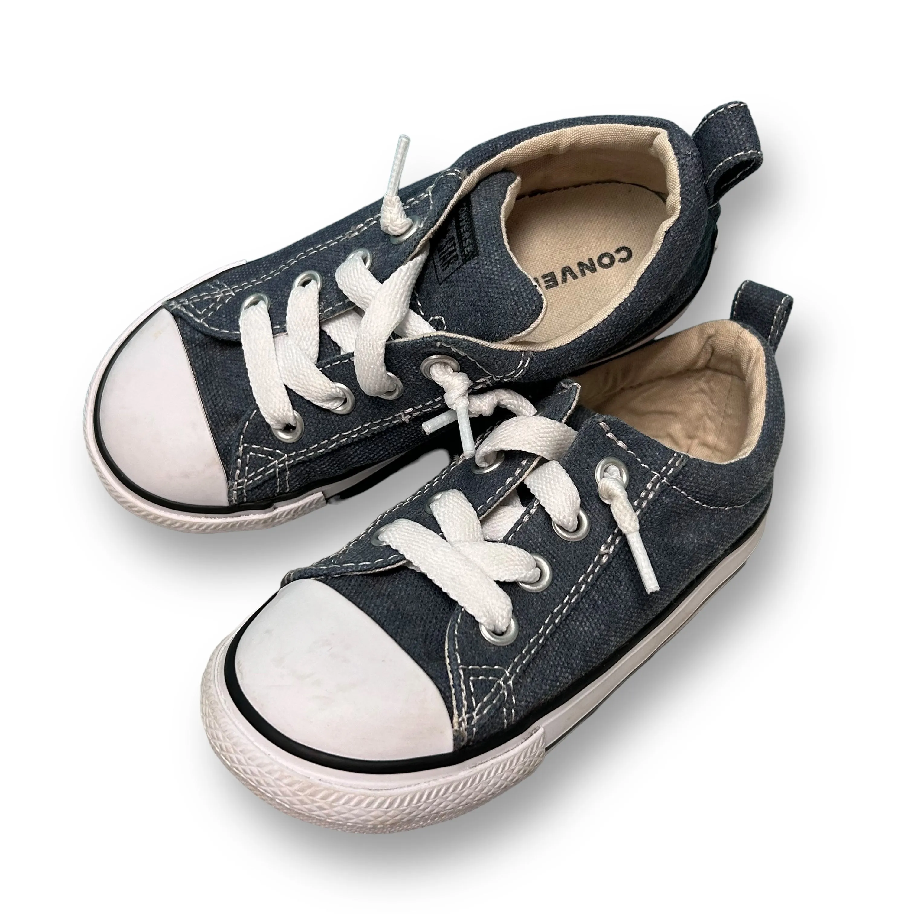 Converse All Star Kids Size 10 Blue Slide-On Sneakers