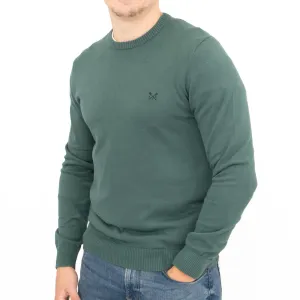 Crew Clothing Mens Knitted Jumper Long Sleeve Emerald Green