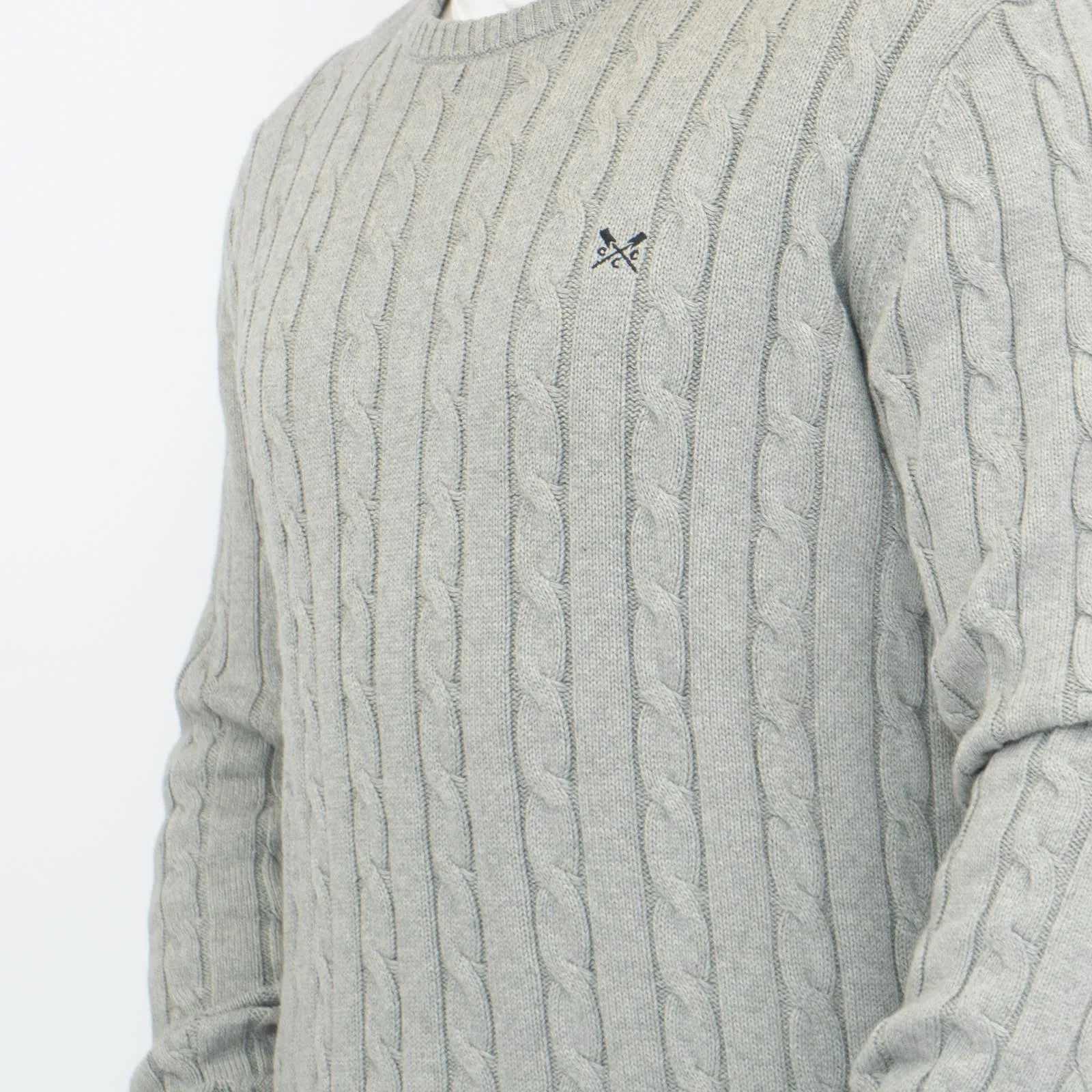 Crew Clothing Mens Oarsmen Midweight Cable Knit Jumper