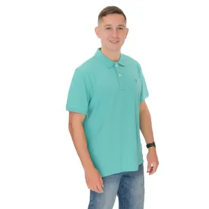Crew Clothing Polo Shirt Classic Pique Cotton Aqua Green