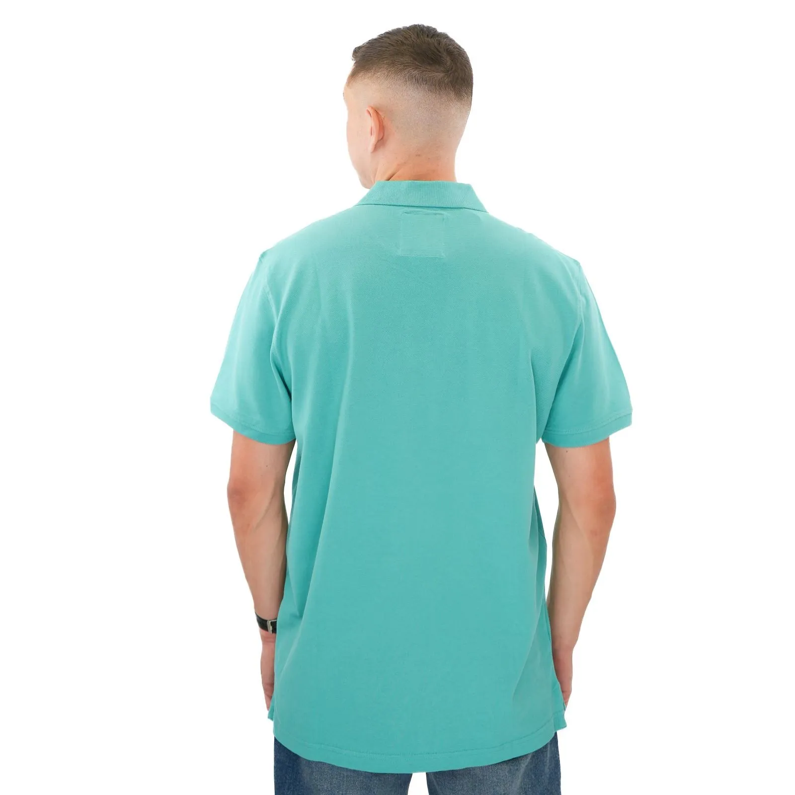 Crew Clothing Polo Shirt Classic Pique Cotton Aqua Green