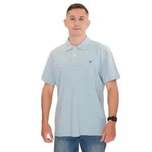 Crew Clothing Polo Shirt Classic Pique Cotton Light Blue