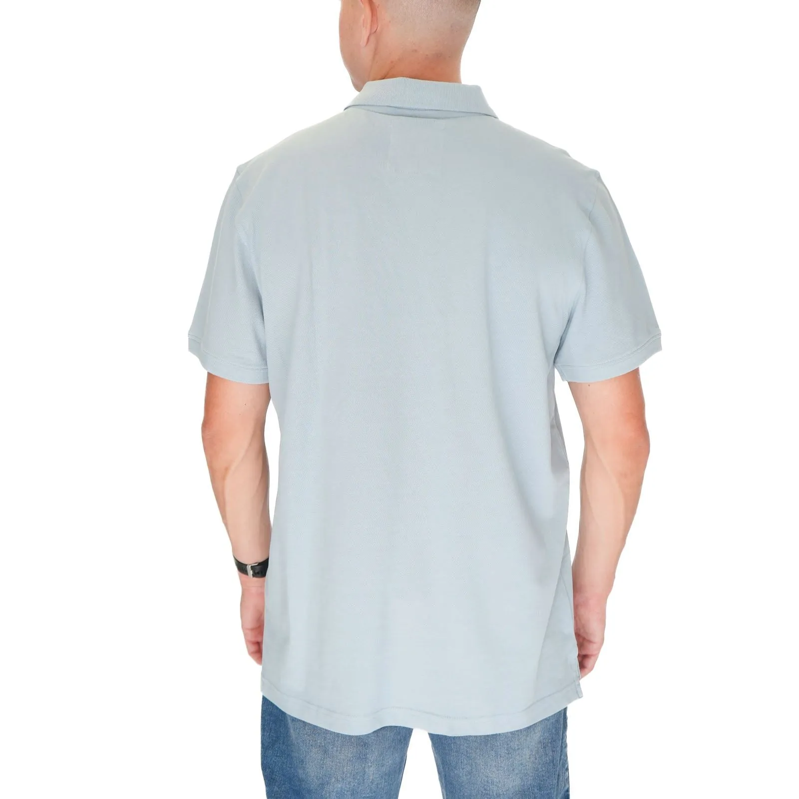 Crew Clothing Polo Shirt Classic Pique Cotton Light Blue
