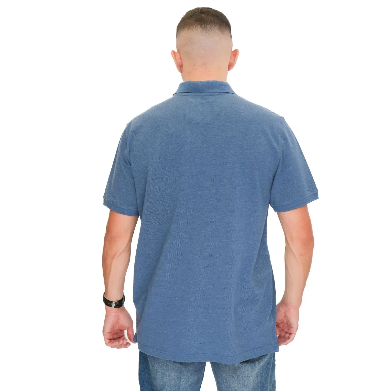 Crew Clothing Polo Shirt Classic Pique Cotton Petrol Blue