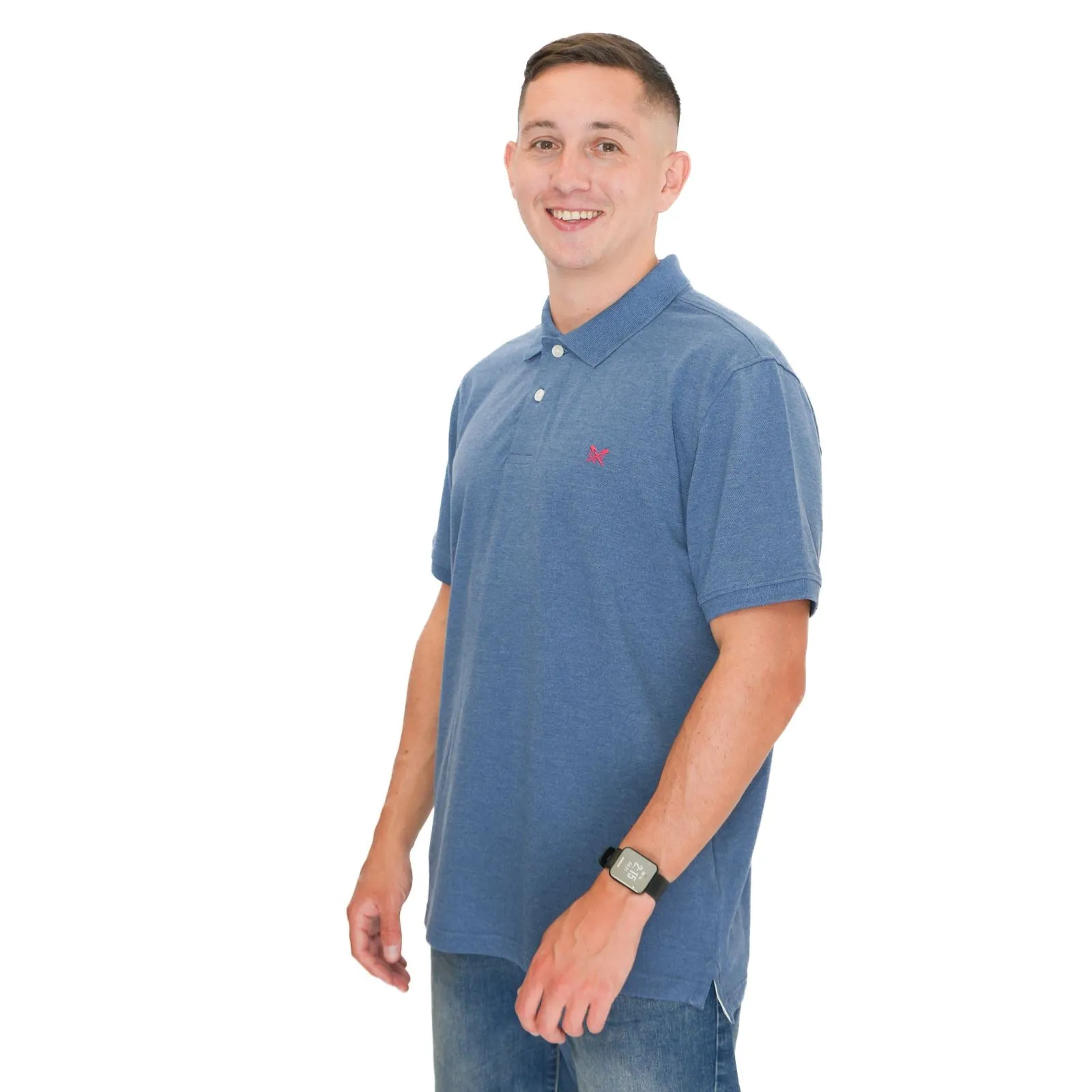 Crew Clothing Polo Shirt Classic Pique Cotton Petrol Blue