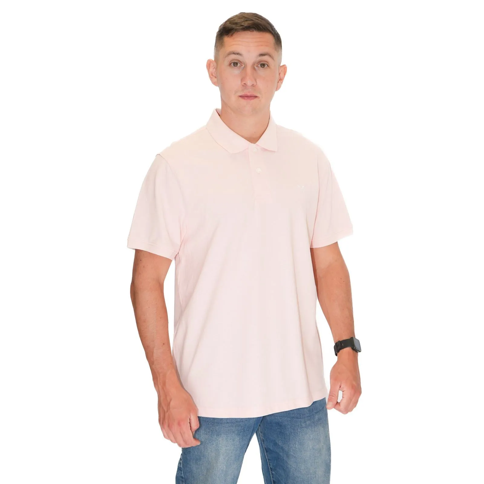 Crew Clothing Polo Shirt Classic Pique Cotton Pink