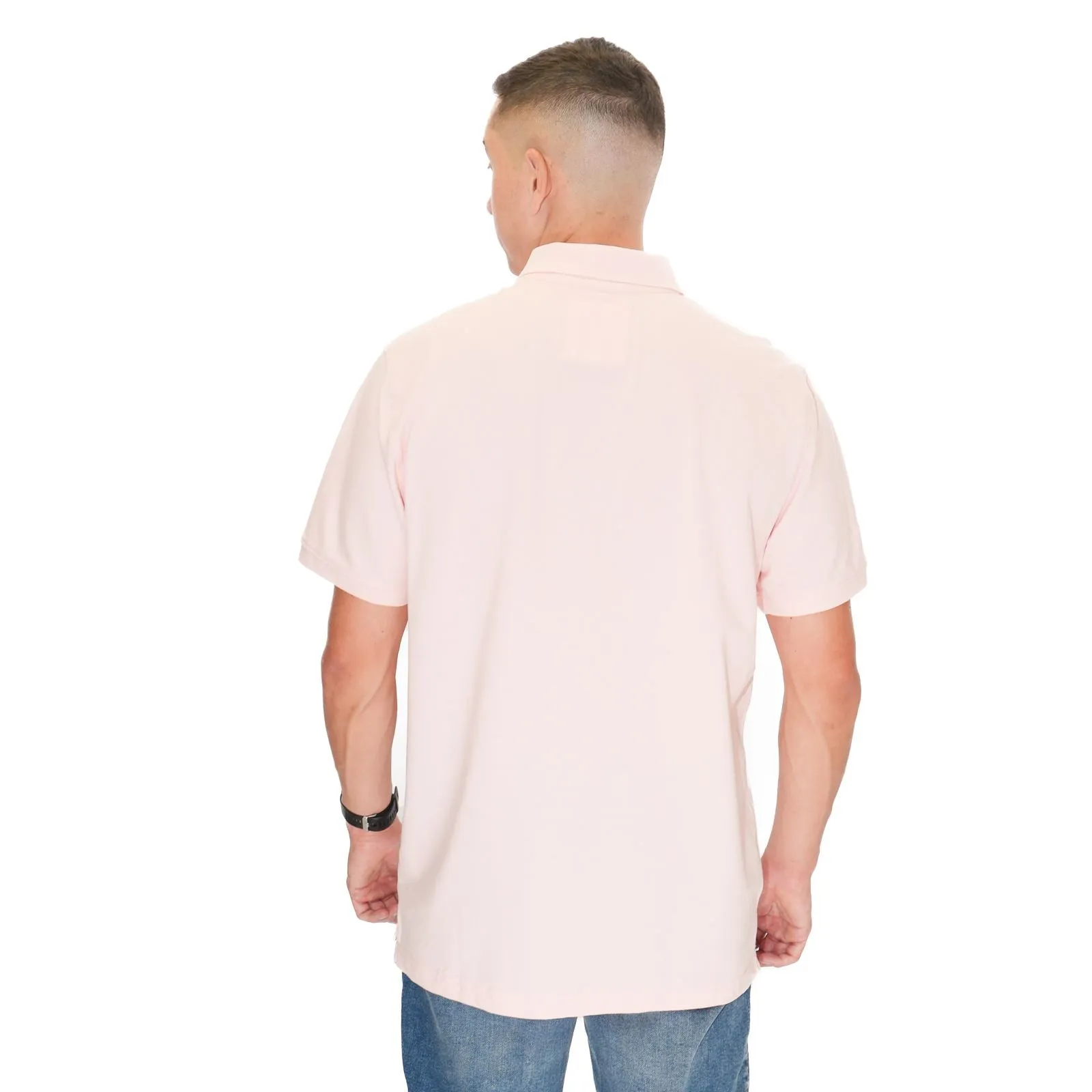 Crew Clothing Polo Shirt Classic Pique Cotton Pink