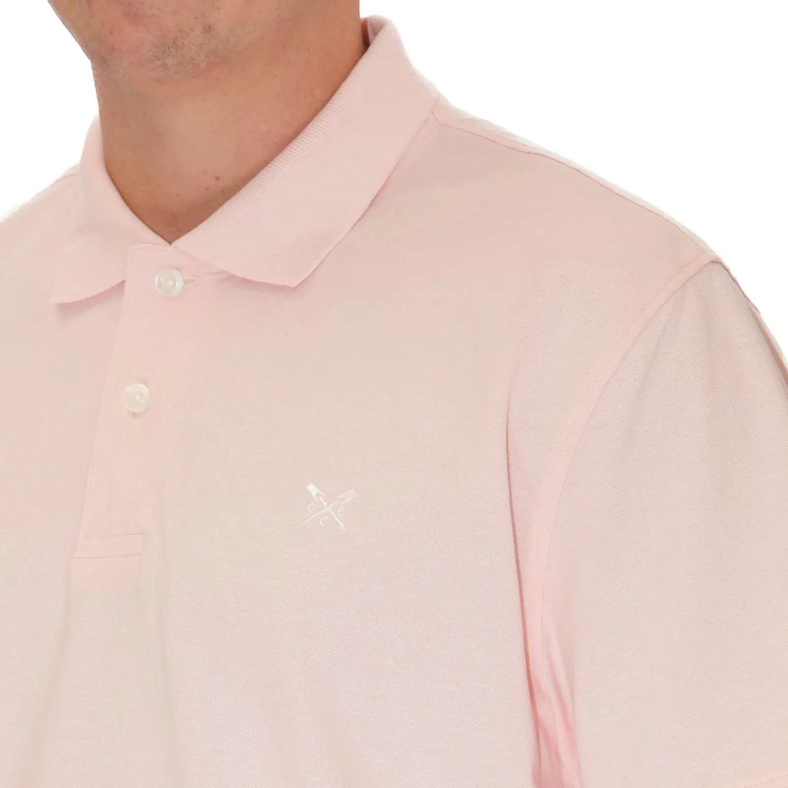 Crew Clothing Polo Shirt Classic Pique Cotton Pink