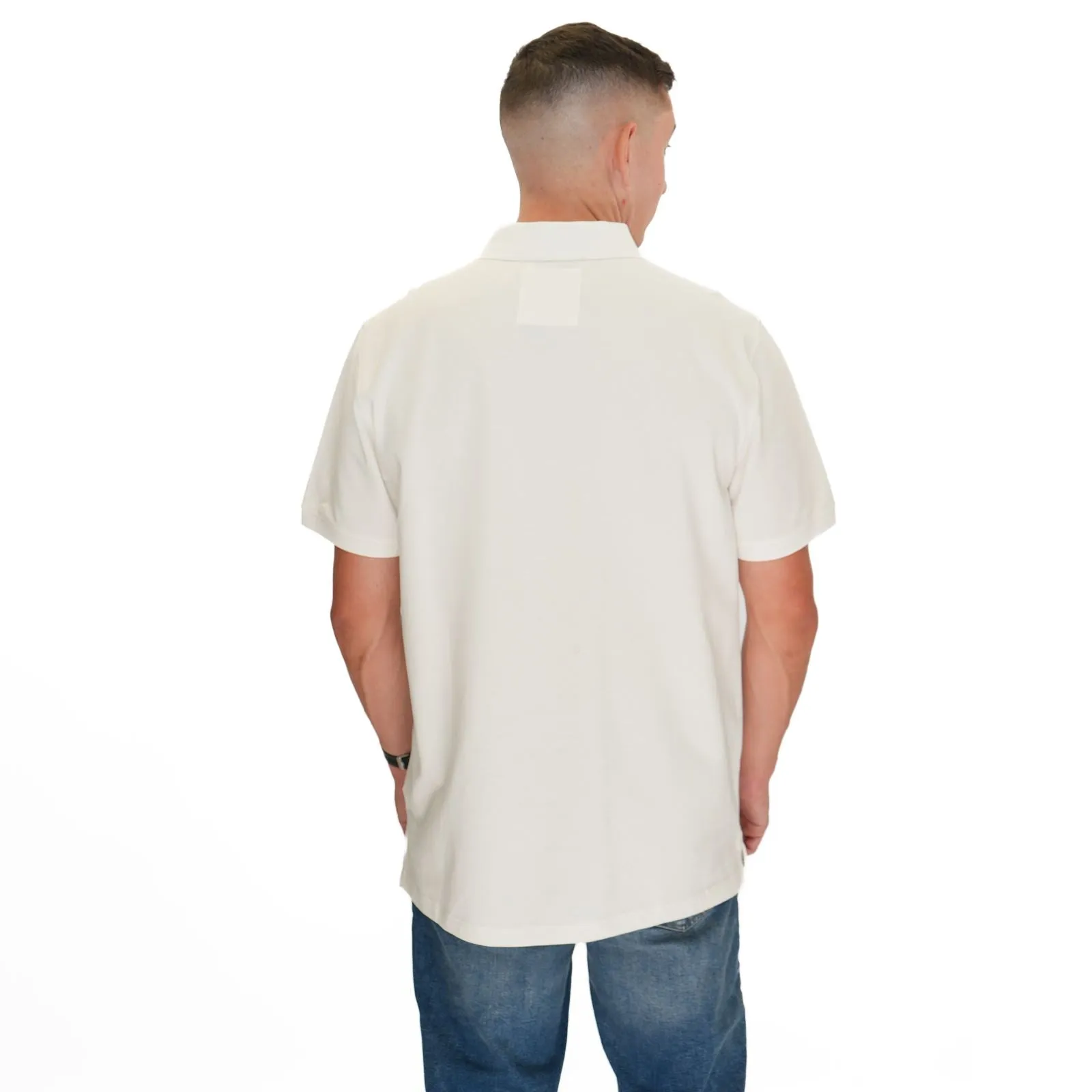 Crew Clothing Polo Shirt Classic Pique Cotton White