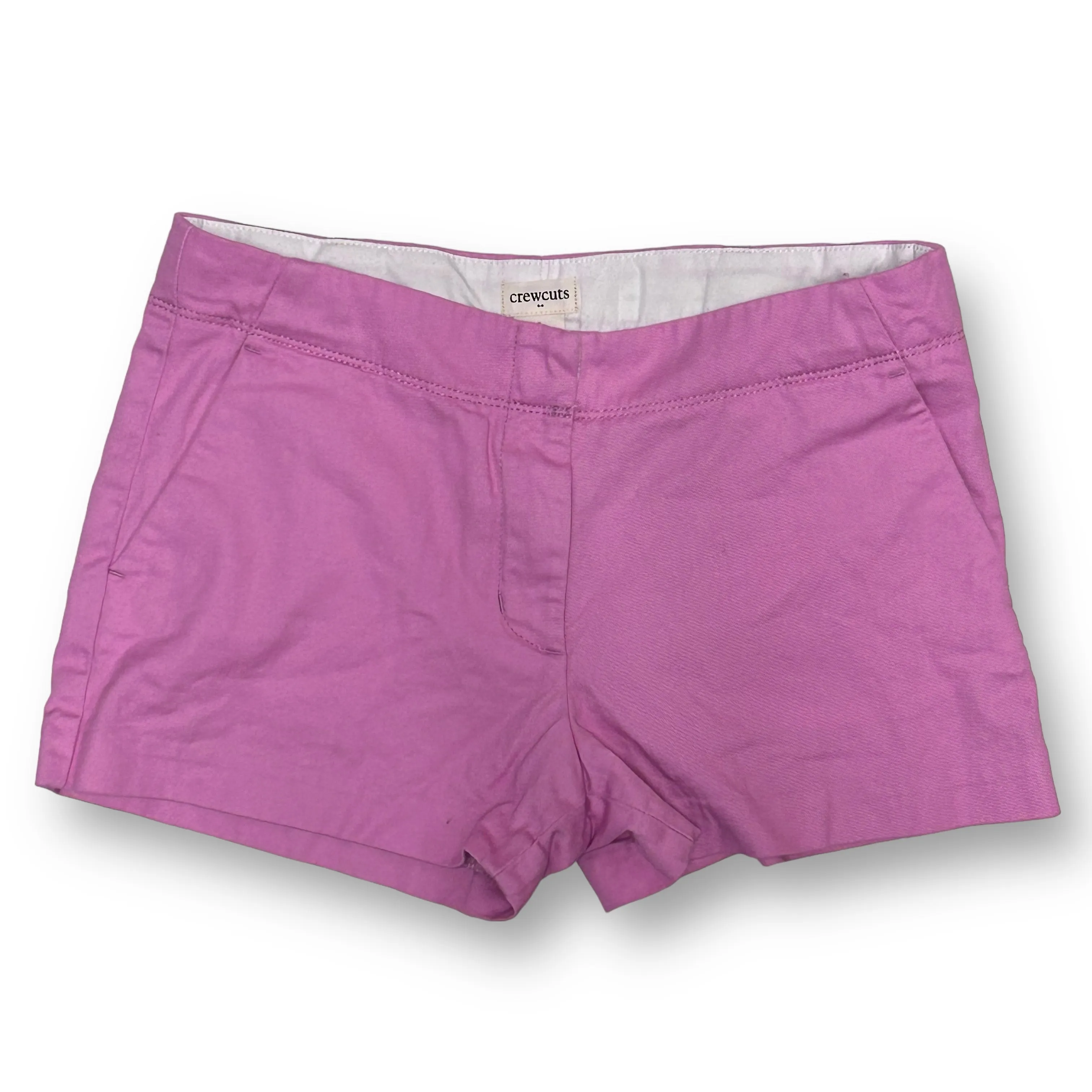 Crewcuts Youth Girl Size 10 Adjustable Waist Khaki Shorts with Button Pocket
