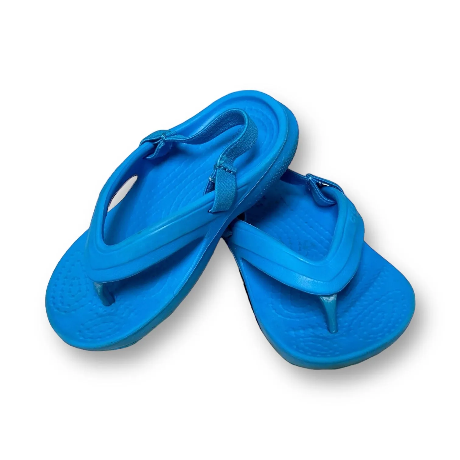 Crocs Toddler Boy Size 6 Blue Thong Sandals