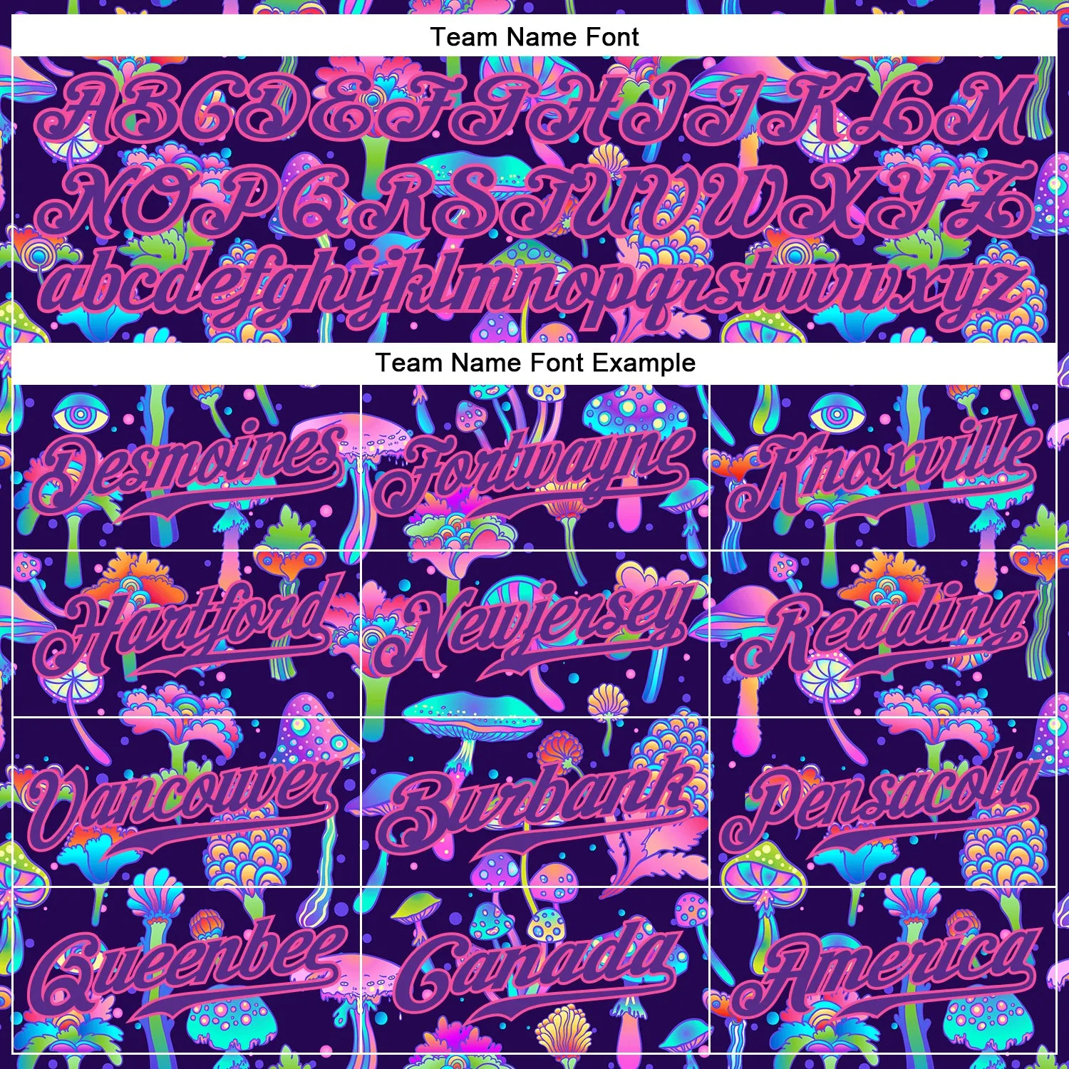 Custom 3D Pattern Design Colorful Flowers And Mushrooms Psychedelic Hallucination Authentic Baseball Jersey FansIdea