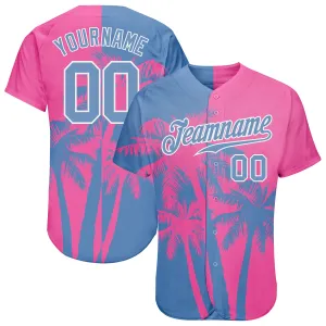 Custom 3D Pattern Design Hawaii Coconut Trees Authentic Baseball Jersey FansIdea