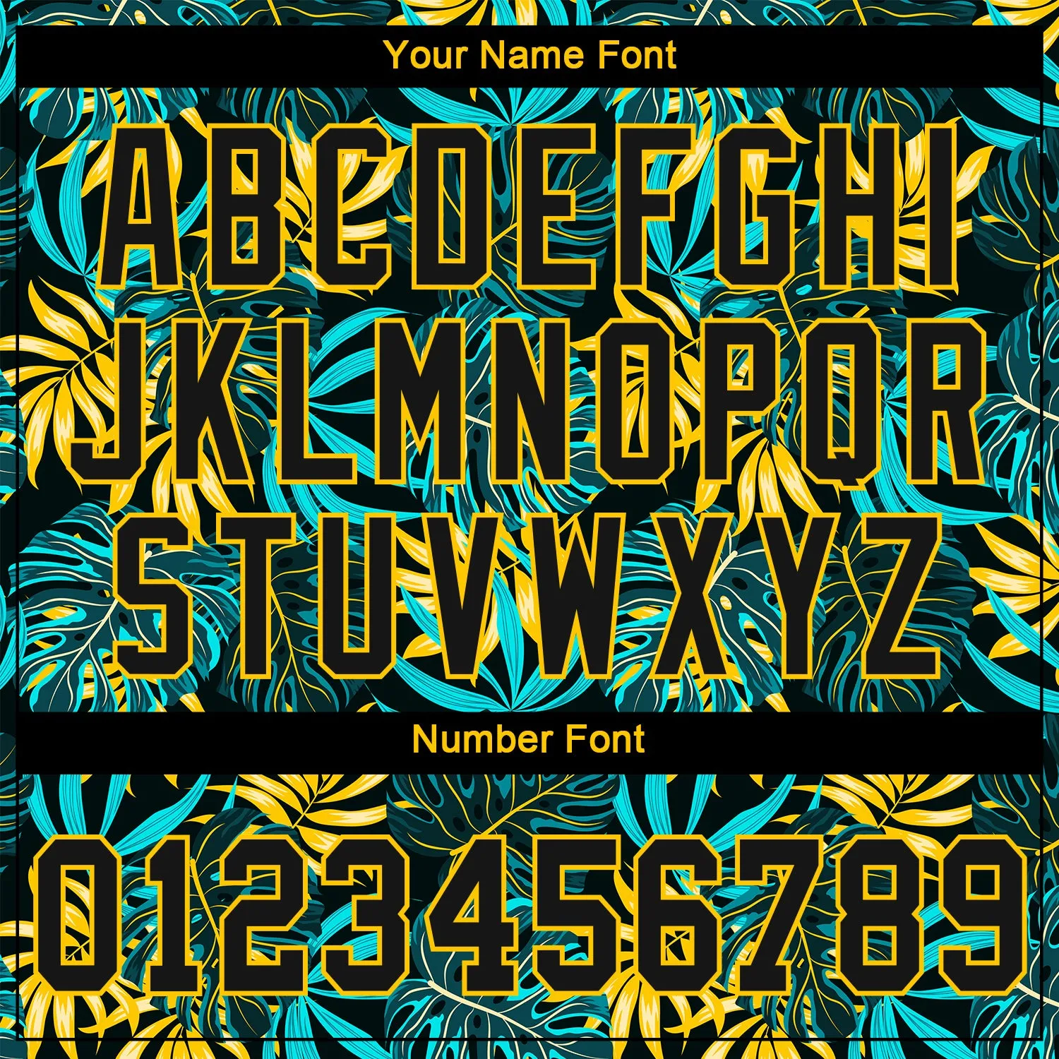 Custom Black Black-Gold 3D Pattern Design Tropical Palm Leaves Authentic Baseball Jersey FansIdea