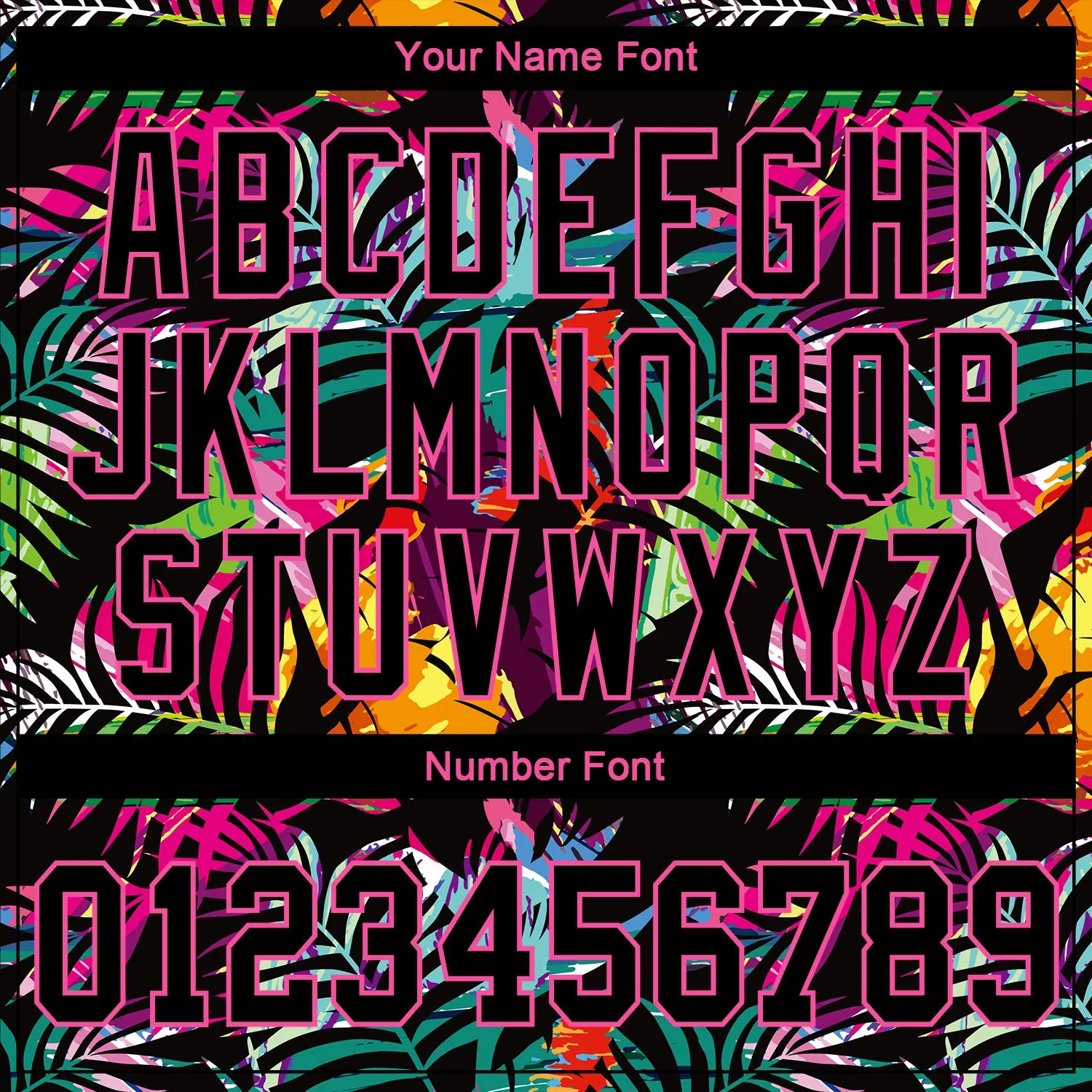 Custom Black Black-Pink 3D Pattern Design Tropical Palm Leaves Authentic Baseball Jersey FansIdea