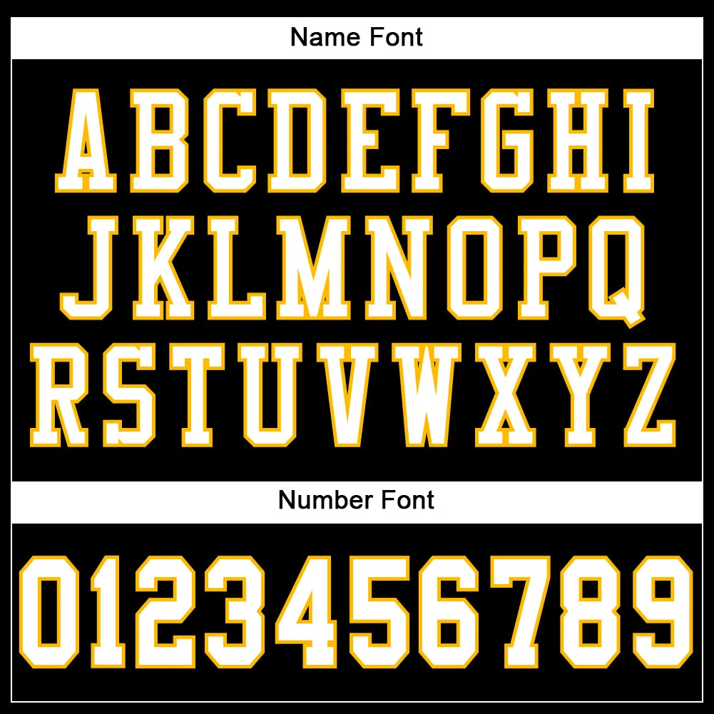 Custom Black White-Gold Mesh Authentic Football Jersey FansIdea