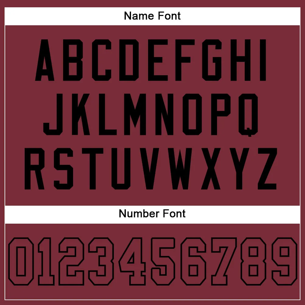 Custom Burgundy Burgundy-Black Mesh Authentic Football Jersey FansIdea
