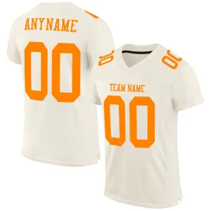 Custom Cream Bay Orange Mesh Authentic Football Jersey FansIdea