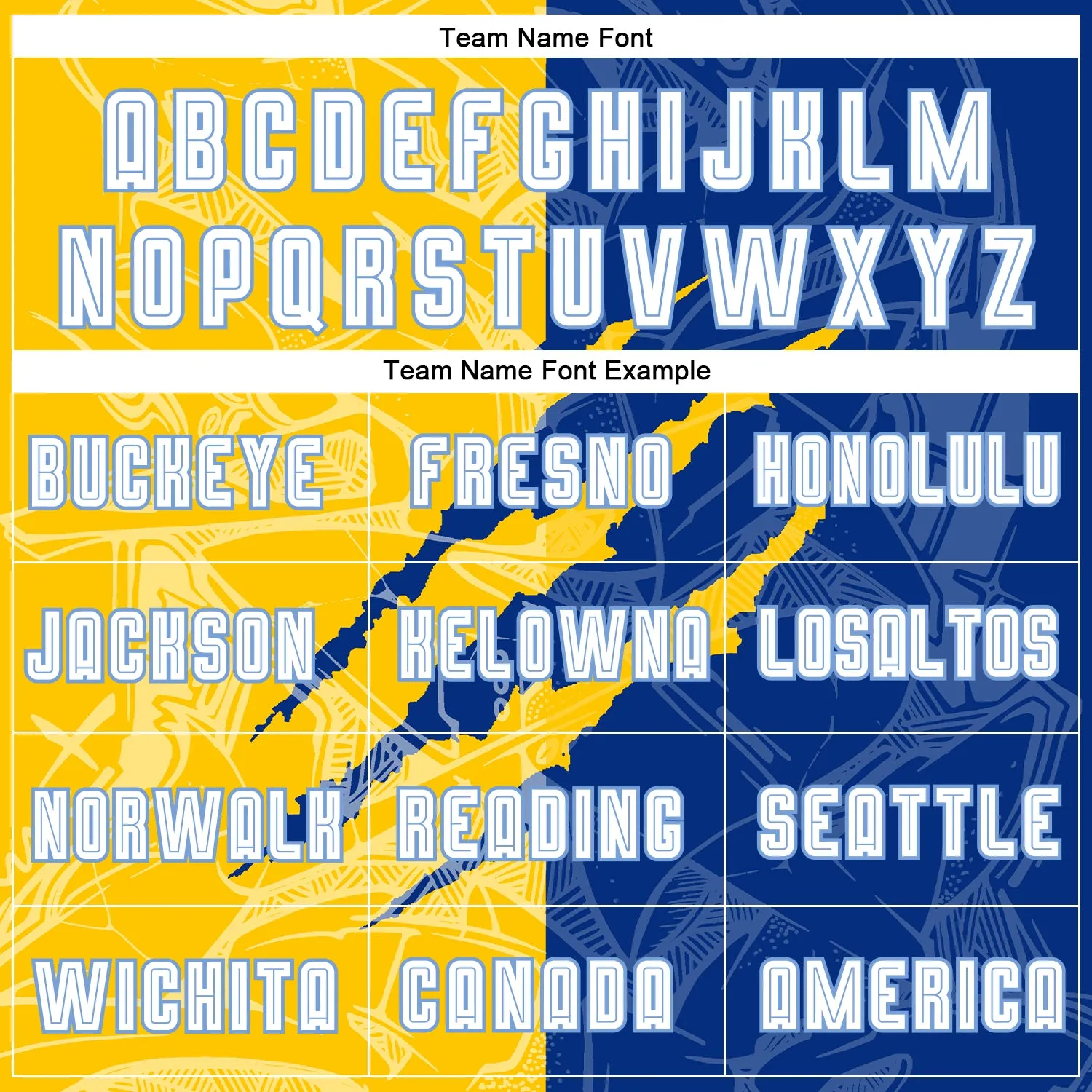Custom Graffiti Pattern White Royal Yellow-Light Blue Scratch Sublimation Soccer Uniform Jersey FansIdea
