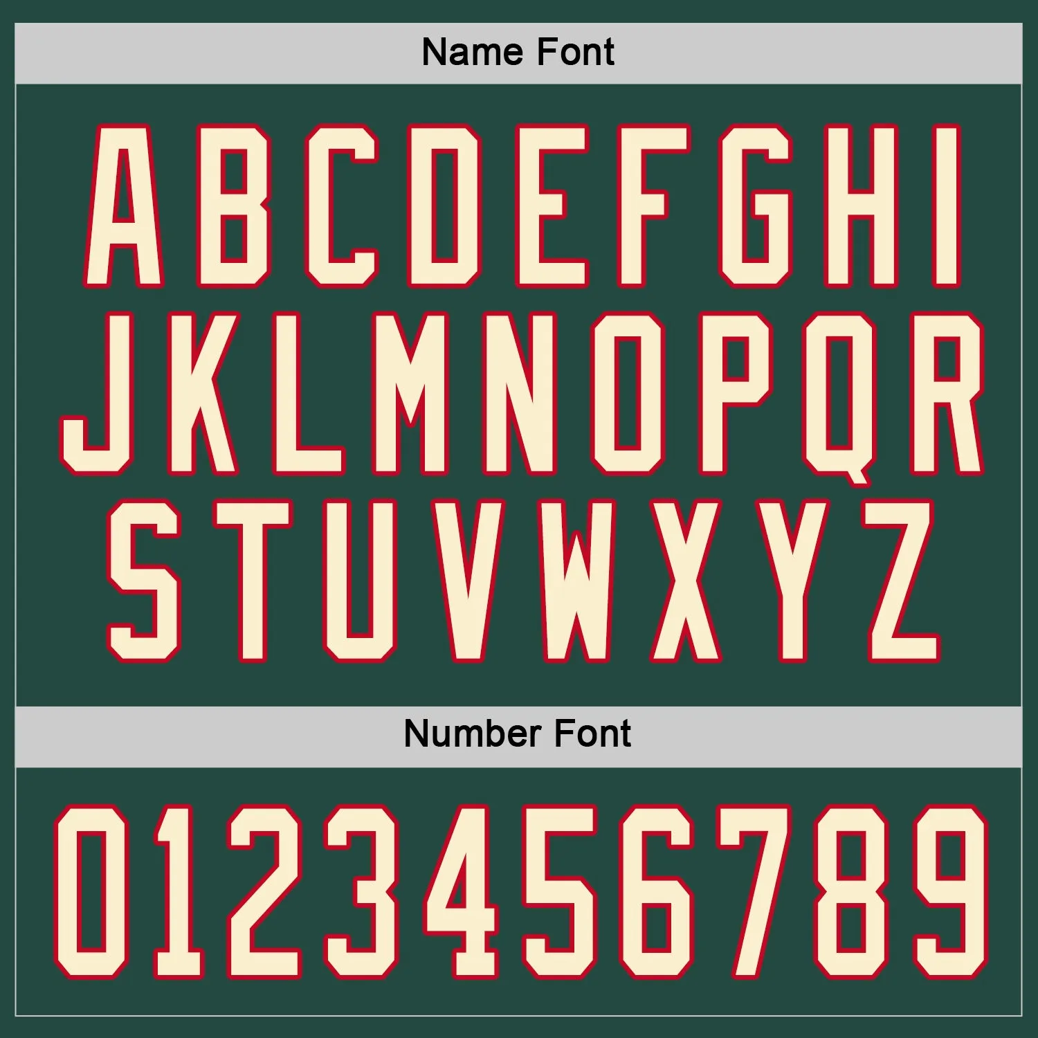 Custom Green Cream-Red Hockey Jersey FansIdea