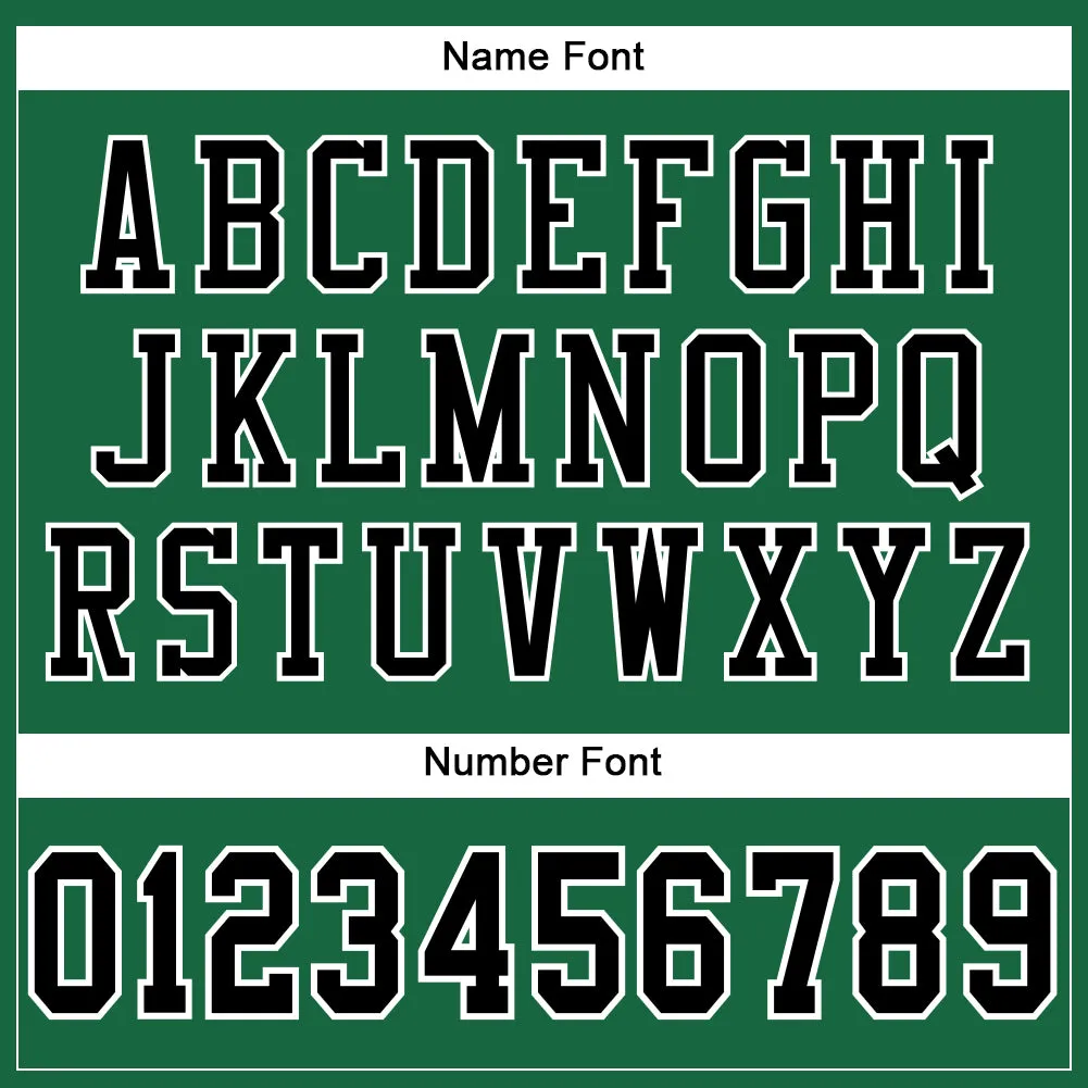 Custom Kelly Green Black-White Mesh Authentic Football Jersey FansIdea
