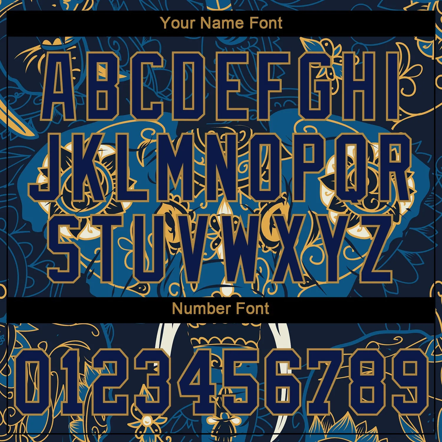 Custom Navy Navy-Old Gold 3D Pattern Design Elephant Authentic Baseball Jersey FansIdea