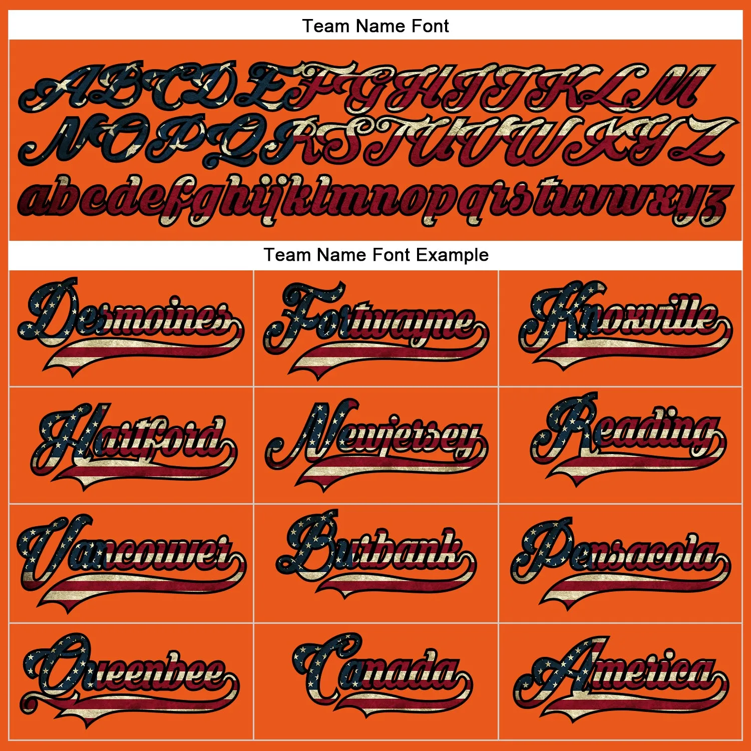 Custom Orange Vintage USA Flag Black-Cream Hockey Lace Neck Jersey FansIdea