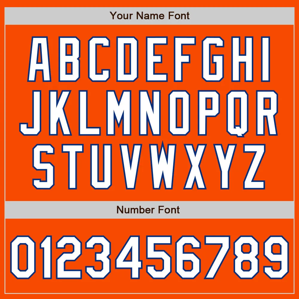 Custom Orange White-Royal Authentic Fade Fashion Baseball Jersey FansIdea