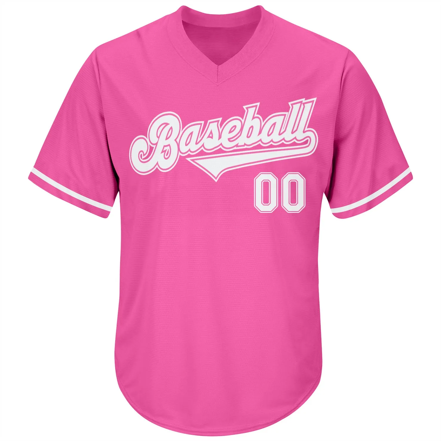 Custom Pink White-Pink Authentic Throwback Rib-Knit Baseball Jersey Shirt FansIdea