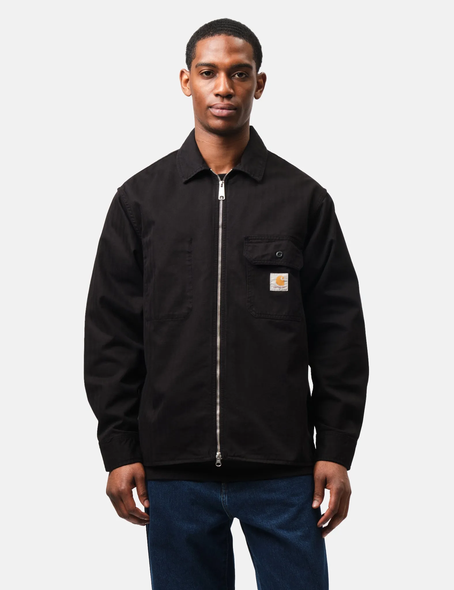 Customer Favorite Carhartt-WIP Rainer Over Shirt - Black Garment Dyed  Limited Release!