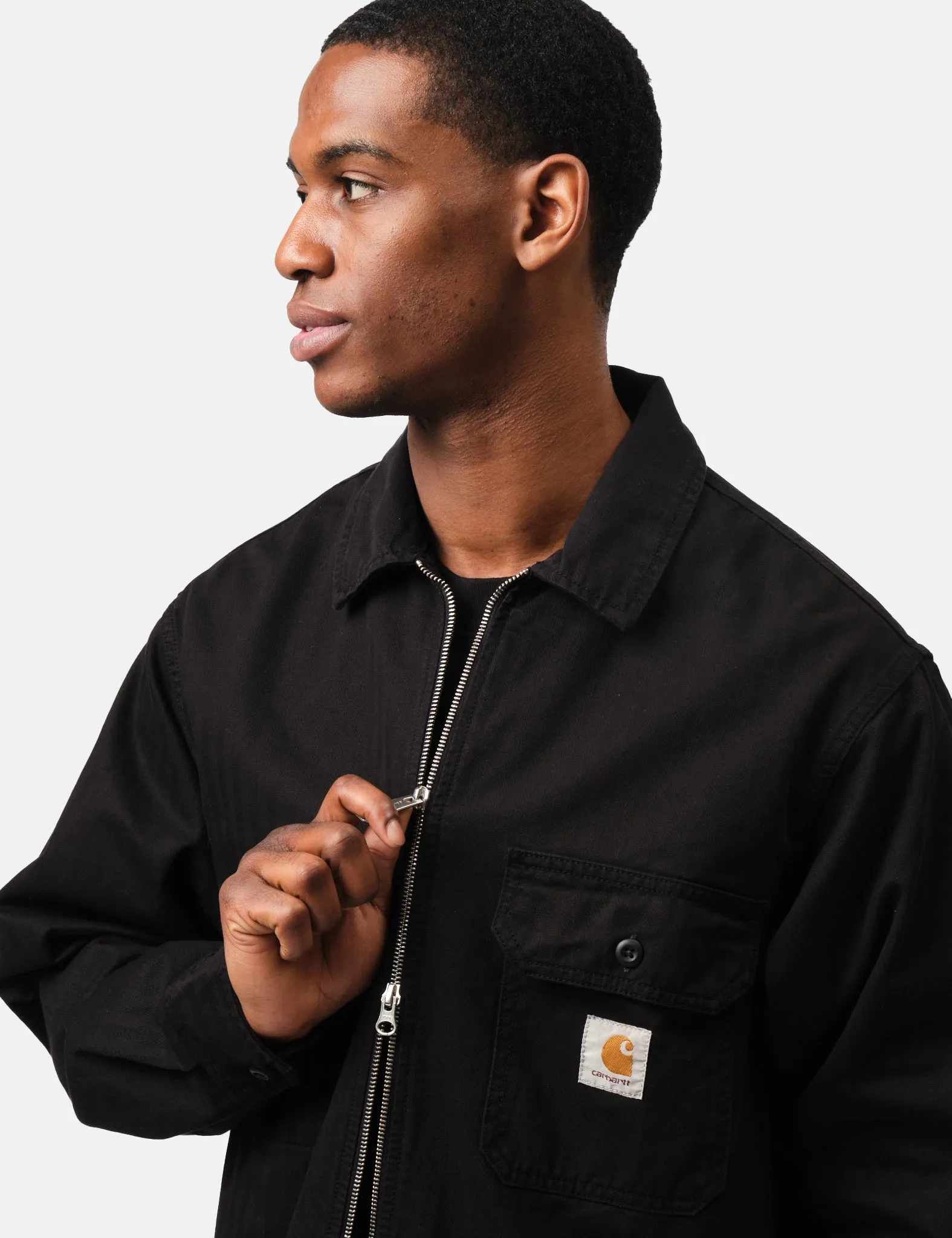 Customer Favorite Carhartt-WIP Rainer Over Shirt - Black Garment Dyed  Limited Release!